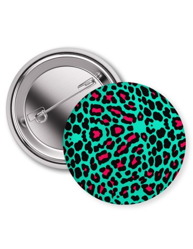 Chapa Animal Print Verde, Negro y Rosa