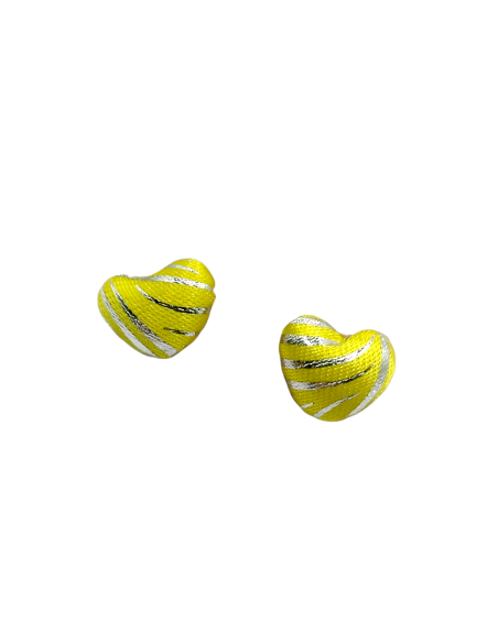 Pendiente Botón Amarillo