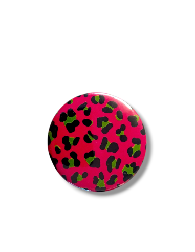Chapa animal print Fucsia y verde